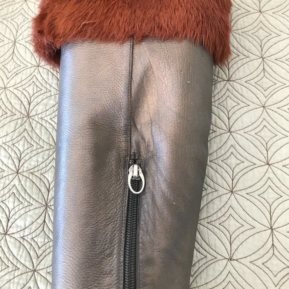 Italian made knee high leather boots - Picture 7 of 8